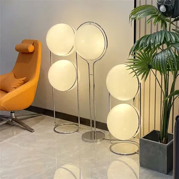 Delord Poschodí Lampa Jednoduchý Dizajn Led Chrome Kov Biely Akryl Loptu Svetlo Obývacia Izba, Hotelová Izba Domov Domáce Dekorácie Na Čítanie