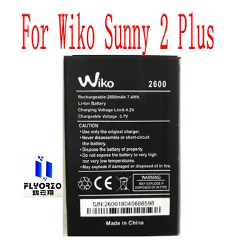 New Vysoká Kvalita WIKO 2600 batérie Pre Wiko Slnečný 2 Plus Mobilný Telefón