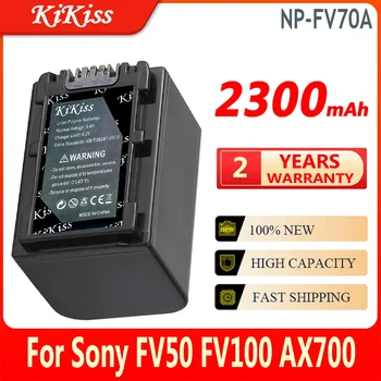 KiKiss Vysoká Kapacita Batérie NP-FV70A NPFV70A 2300mAh Pre Sony FV50 FV50A FV100 AX700 AX45 60 AX100E AXP55 EAX40 Fotoaparát Bateria
