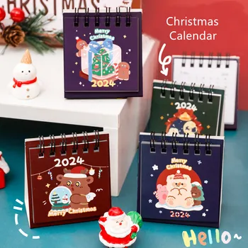 2024 Loose-leaf Krúžok Vianočné Mini Kalendár Tvorivé Ploche Mini Kalendár Študent Dátum Memo, Kalendár Dekoratívne Ozdoby Darček