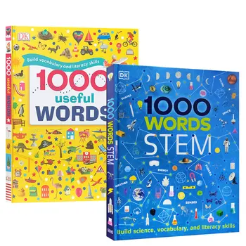 MiluMilu 2 ks 1000 Užitočné Slová KMEŇOVÝCH Vedy Slovníku Detí Osvietenie anglická Encyklopédia Vzdelávania