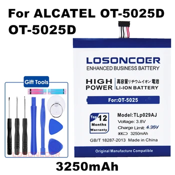 LOSONCOER 3250mAh TLp029AJ Batérie Pre Alcatel OneTouch Pop 3 5.5